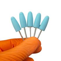 Kit De Brocas De Silicone Para Polimento 06AZ - 5 Unidades - Cor Azul Kit De Brocas De Silicone Para Polimento 06AZ - 5 Unidades - Cor Azul