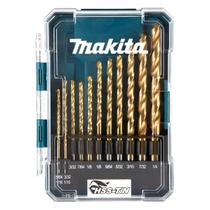 Kit de brocas hss-tin 13pcs polegada makita d72908