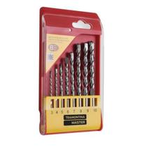 KIT DE BROCAS PARA CONCRETO 3,4,5,6,7,8,9 E10mm total 8 pçs KIT DE BROCAS PARA CONCRETO 3,4,5,6,7,8,9 E10mm total 8 pçs