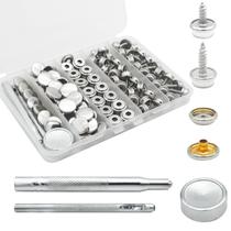 Kit de Broches a Presión para Lona Hoeine 40 Juegos Acero Inoxidable Grado Marino