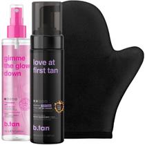 Kit de bronzeamento automático b.tan Violet Lovers Bundle com mousse e névoa