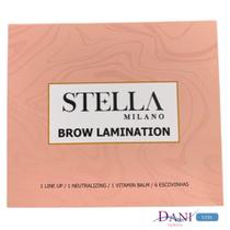 Kit de Brow Lamination Stella Milano - Alinhamento e Volume para Sobrancelhas