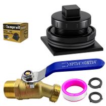 Kit de bujão de drenagem de tanque de estoque Sxmprail com redutor de tubo e torneira