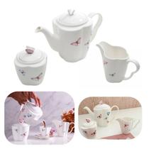 KIT de Bules Para Café e Chá em Porcelana Linha Borboleta Wolff Mesa Posta Premium