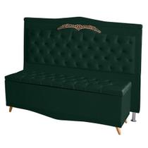 Kit De Cabeceira De Cama Box e Calçadeira Baú Helena Casal 140 cm Retro Capitonê Suede Verde Eli Móveis Kit De Cabeceira De Cama Box e Calçadeira Baú Helena Casal 140 cm Retro Capitonê Suede Verde Eli Móveis