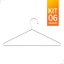 Kit de Cabides Tintureiros Sem Cava Branco - 6 Unidades para Uma Organização Sofisticada