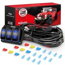 Kit de Cablagem Nilight 16AWG para Barra de LED 12V - 3 Vias