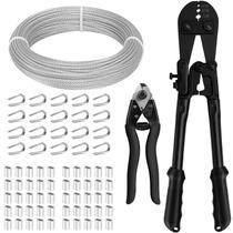 Kit de Cabo de Aço Inoxidável 1/8" com Alicate de Crimpagem TooTaci 30m