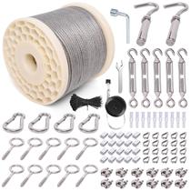 Kit de Cabo de Aço Inoxidável Toyeah com Revestimento de Vinil - 250FT (1/8")