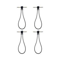 Kit de Cabo de Áudio para Pedal de Guitarra - Anti-Ruído - 4 Polegadas - Conectores 1/4"