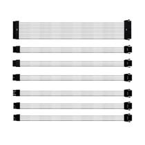 Kit De Cabo De Extensão Sleeved Psu 30 Cm Com Capa De Pvc Cooler Master - Branco - Cma-Nest16Xxwt1-Gl