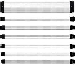 Kit de Cabo Extensor Sleeved para Fonte Cooler Master Branco GL PVC 30 CM 7 Cabos - CMA-NEST16XXWT1- Kit de Cabo Extensor Sleeved para Fonte Cooler Master Branco GL PVC 30 CM 7 Cabos - CMA-NEST16XXWT1-