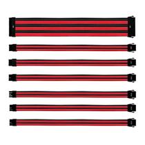 Kit De Cabo Extensor Sleeved Para Fonte Cooler Master Branco/Preto Wtbk Gl Pvc 30 Cm 7 Cabos - Cma-N