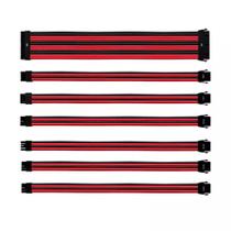 Kit de Cabo Extensor Sleeved para Fonte Cooler Master VERMELHO/PRETO RDBK GL PVC 30 CM 7 Cabos - CMA