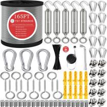 Kit de cabos Afences 1/8 Cabo de aço inoxidável 50m com tensor