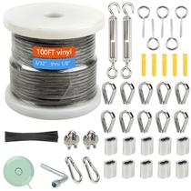 Kit de cabos de aço Shineyoo Steel Wire 100m com esticadores