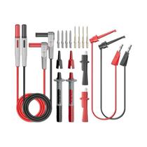 Kit De Cabos De Teste De Multímetro Cleqee P1308B Com Agulhas Substituíveis, Clipes De Jacaré,