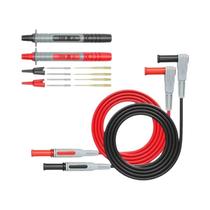 Kit De Cabos De Teste Multímetro Cleqee Série P1300 Com Plugue Banana De 4mm, Clipe Jacaré E Gancho Kit De Cabos De Teste Multímetro Cleqee Série P1300 Com Plugue Banana De 4mm, Clipe Jacaré E Gancho