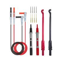 Kit De Cabos De Teste Para Multímetro Automotivo Com Conector Banana De 4mm E Sondas De Perfuração