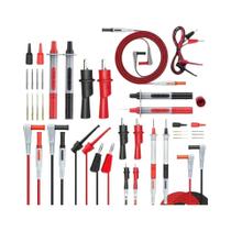 Kit De Cabos De Teste Para Multímetro P1308B Com 18 Peças, Plugue Banana De 4MM, Cabo De Sonda Com Kit De Cabos De Teste Para Multímetro P1308B Com 18 Peças, Plugue Banana De 4MM, Cabo De Sonda Com