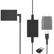 Kit de cabos USB C de acoplador DC QUZOC DR-E12 para Canon EOS M200 Kit de cabos USB C de acoplador DC QUZOC DR-E12 para Canon EOS M200