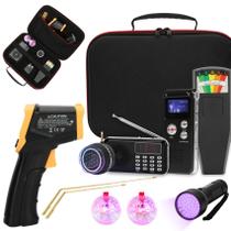 Kit de Caça-Fantasmas Besilo com 11 Peças, Medidor EMF e Gravador EVP Kit de Caça-Fantasmas Besilo com 11 Peças, Medidor EMF e Gravador EVP