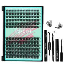 Kit de cachos de cílios AMZGIRL LASH Midnight com Lash Bond 144 unidades