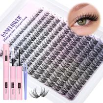 Kit de cachos de cílios Lanflower Natural Wispy C Curved 8-16 mm