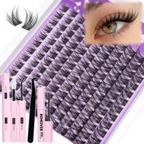 Kit de cachos de cílios Mavphnee Natural Wispy CC-Curly 132 unidades