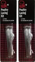 Kit de cadarço para aves Chef Craft (2 pacotes) com 24 pinos e cordão