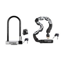 Kit de Cadeado para Bicicleta Kryptonite com Cadeado U, Corrente e Suporte de Fixação