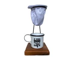 Kit de Café coado Individual Branco - Demolição artesanal