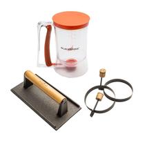 Kit de café da manhã Griddle BLACKSTONE 1543 com dispensador e anéis Kit de café da manhã Griddle BLACKSTONE 1543 com dispensador e anéis