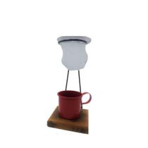 Kit de Café Egoista - Individual - 1 caneca Vermelha - Demolição - feito a mão Kit de Café Egoista - Individual - 1 caneca Vermelha - Demolição - feito a mão