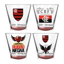 Kit De Caipirinha Flamengo Com 4 Copos Globimport York 350ml