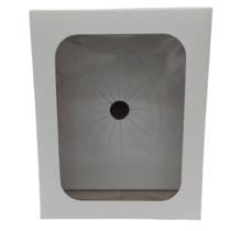 Kit de Caixa com visor 19x15x8cm + Berço ajustável para Ovo de Colher 100g/250g/350g - embalagem com 20un Cor do pacote: