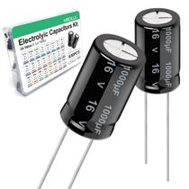 Kit de caixas de sortimento de capacitores eletrolíticos, 630 unidades, 24 valores