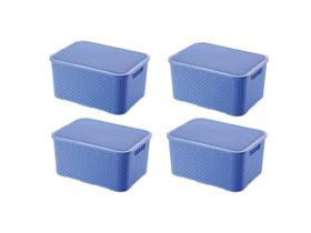 Kit De Caixas Organizadora Rattan C/ 4 Unidades De 7L Kit De Caixas Organizadora Rattan C/ 4 Unidades De 7L