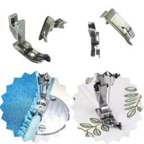 Kit de Calcador para pesponto fixo cobre golas punho colarinhos com guia de borda lado direito maquina reta industrial p351x Kit de Calcador para pesponto fixo cobre golas punho colarinhos com guia de borda lado direito maquina reta industrial p351x