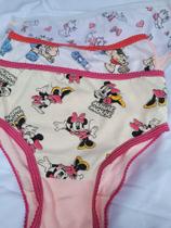 Kit de calcinha infantil com 3 com desenhos