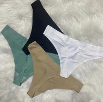Kit de Calcinha Sem Costura 3cm Pacote com 10 Unidades