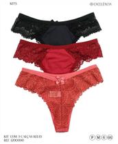 Kit de calcinhas 3 peças Excelência