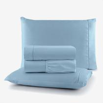 Kit de Cama Algodão King 200 Fios 4 Peças Ponto Palito