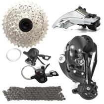 Kit De Câmbios Sun Race de 24 marchas 3 X 8 Com Corrente e Cassette Kit De Câmbios Sun Race de 24 marchas 3 X 8 Com Corrente e Cassette