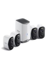 Kit de Câmeras de Segurança Sem Fio Baseus N1 com 4 Câmeras e Qualidade 2K Kit de Câmeras de Segurança Sem Fio Baseus N1 com 4 Câmeras e Qualidade 2K