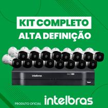 Kit de Câmeras Profissional Alta Definição Hd 720P Intelbras 16 Canais MHDX 1080P Completo