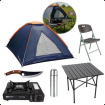 Kit de Camping Completo Confort Premium Legendarios Sobrevivencia Acampamento Escalada Aventura Trilha Praia
