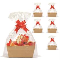 Kit de Canastas para Regalos Funsky Kraft con 5 Canastas, 5 Bolsas Retráctiles y 5 Lazos Kit de Canastas para Regalos Funsky Kraft con 5 Canastas, 5 Bolsas Retráctiles y 5 Lazos