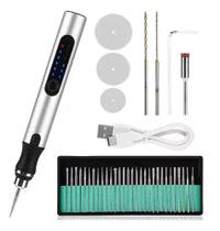 Kit De Caneta De Gravação Elétrica, Caneta De Moagem Recarregavel