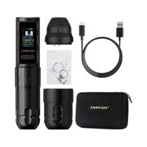 Kit De Caneta De Tatuagem Ambition Soldier Max 4.0mm Sem Fio 2400mAh Motor Sem Núcleo Com Rolamento